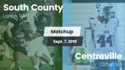 Matchup: South County High vs. Centreville  2018