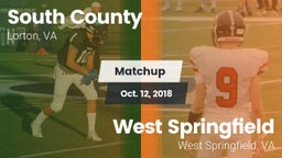 Matchup: South County High vs. West Springfield  2018
