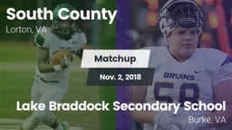 Matchup: South County High vs. Lake Braddock Secondary School 2018