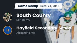 Recap: South County  vs. Hayfield Secondary School 2018