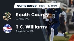 Recap: South County  vs. T.C. Williams 2019