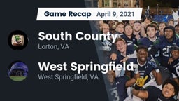 Recap: South County  vs. West Springfield  2021