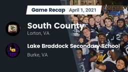 Recap: South County  vs. Lake Braddock Secondary School 2021