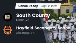 Recap: South County  vs. Hayfield Secondary School 2021