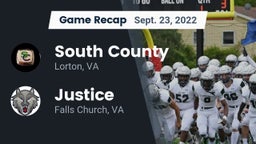 Recap: South County  vs. Justice  2022