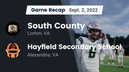 Recap: South County  vs. Hayfield Secondary School 2022