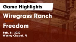 Wiregrass Ranch  vs Freedom  Game Highlights - Feb. 11, 2020