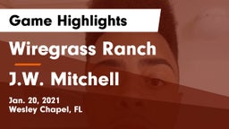 Wiregrass Ranch  vs J.W. Mitchell  Game Highlights - Jan. 20, 2021