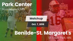 Matchup: Park Center High vs. Benilde-St. Margaret's  2016