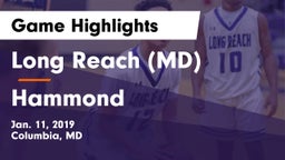 Long Reach  (MD) vs Hammond Game Highlights - Jan. 11, 2019