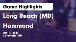 Long Reach  (MD) vs Hammond Game Highlights - Jan. 3, 2020