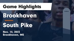 Brookhaven  vs South Pike  Game Highlights - Nov. 14, 2023