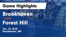 Brookhaven  vs Forest Hill  Game Highlights - Jan. 12, 2018