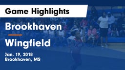 Brookhaven  vs Wingfield  Game Highlights - Jan. 19, 2018
