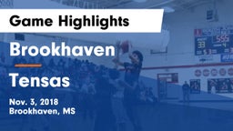 Brookhaven  vs Tensas  Game Highlights - Nov. 3, 2018