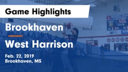 Brookhaven  vs West Harrison  Game Highlights - Feb. 22, 2019