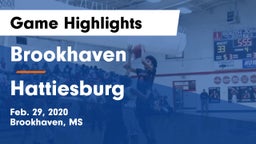 Brookhaven  vs Hattiesburg  Game Highlights - Feb. 29, 2020