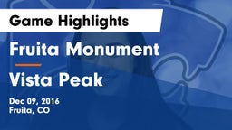 Fruita Monument  vs Vista Peak  Game Highlights - Dec 09, 2016