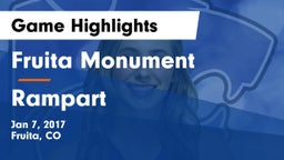 Fruita Monument  vs Rampart  Game Highlights - Jan 7, 2017