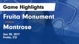 Fruita Monument  vs Montrose  Game Highlights - Jan 28, 2017