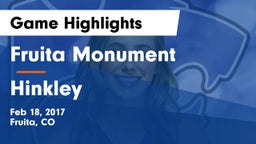 Fruita Monument  vs Hinkley  Game Highlights - Feb 18, 2017