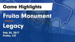 Fruita Monument  vs Legacy   Game Highlights - Feb 24, 2017