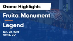 Fruita Monument  vs Legend  Game Highlights - Jan. 28, 2021