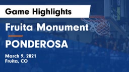 Fruita Monument  vs PONDEROSA  Game Highlights - March 9, 2021