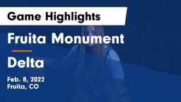 Fruita Monument  vs Delta  Game Highlights - Feb. 8, 2022