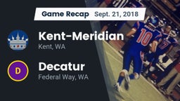 Recap: Kent-Meridian   vs. Decatur  2018