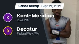 Recap: Kent-Meridian   vs. Decatur  2019