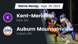 Recap: Kent-Meridian   vs. Auburn Mountainview  2023