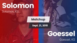 Matchup: Solomon vs. Goessel  2018