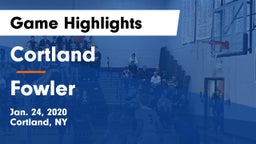 Cortland  vs Fowler  Game Highlights - Jan. 24, 2020