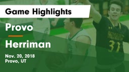 Provo  vs Herriman  Game Highlights - Nov. 20, 2018
