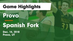 Provo  vs Spanish Fork  Game Highlights - Dec. 14, 2018