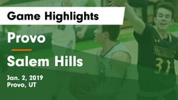 Provo  vs Salem Hills  Game Highlights - Jan. 2, 2019