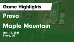Provo  vs Maple Mountain  Game Highlights - Jan. 13, 2023