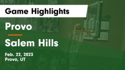 Provo  vs Salem Hills  Game Highlights - Feb. 22, 2023