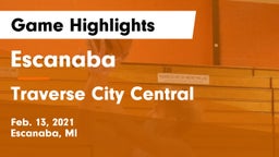 Escanaba  vs Traverse City Central  Game Highlights - Feb. 13, 2021