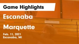 Escanaba  vs Marquette  Game Highlights - Feb. 11, 2021