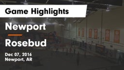 Newport  vs Rosebud  Game Highlights - Dec 07, 2016