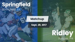 Matchup: Springfield High Sch vs. Ridley  2017