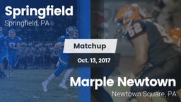 Matchup: Springfield High Sch vs. Marple Newtown  2017