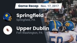 Recap: Springfield  vs. Upper Dublin  2017