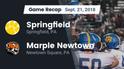 Recap: Springfield  vs. Marple Newtown  2018