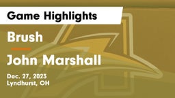 Brush  vs John Marshall  Game Highlights - Dec. 27, 2023