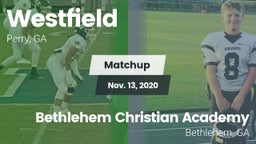 Matchup: Westfield High vs. Bethlehem Christian Academy  2020