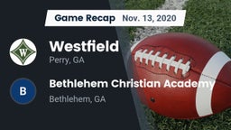 Recap: Westfield  vs. Bethlehem Christian Academy  2020