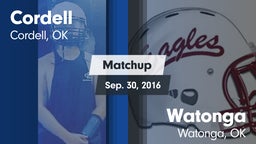 Matchup: Cordell  vs. Watonga  2016